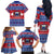 Personalised Samoa Christmas Family Matching Off Shoulder Long Sleeve Dress and Hawaiian Shirt Samoan Coat Of Arms Manuia Le Kirisimas LT14 - Polynesian Pride