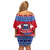 Personalised Samoa Christmas Off Shoulder Short Dress Samoan Coat Of Arms Manuia Le Kirisimas LT14 - Polynesian Pride