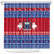 Personalised Samoa Christmas Shower Curtain Samoan Coat Of Arms Manuia Le Kirisimas LT14 Blue - Polynesian Pride