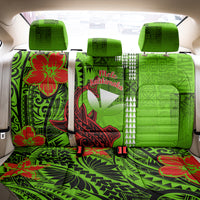 Personalised Hawaii Christmas Back Car Seat Cover Mele Kalikimaka Kakau Polynesian Shark Tattoo
