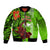 Personalised Hawaii Christmas Bomber Jacket Mele Kalikimaka Kakau Polynesian Shark Tattoo LT14 Unisex Green - Polynesian Pride