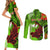 Personalised Hawaii Christmas Couples Matching Short Sleeve Bodycon Dress and Long Sleeve Button Shirts Mele Kalikimaka Kakau Polynesian Shark Tattoo LT14 - Polynesian Pride