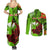 Personalised Hawaii Christmas Couples Matching Summer Maxi Dress and Long Sleeve Button Shirts Mele Kalikimaka Kakau Polynesian Shark Tattoo LT14 - Polynesian Pride