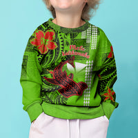 Personalised Hawaii Christmas Kid Ugly Christmas Sweater Mele Kalikimaka Kakau Polynesian Shark Tattoo LT14 - Polynesian Pride