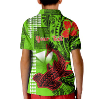 Personalised Hawaii Christmas Kid Polo Shirt Mele Kalikimaka Kakau Polynesian Shark Tattoo LT14 - Polynesian Pride