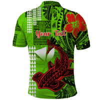 Personalised Hawaii Christmas Polo Shirt Mele Kalikimaka Kakau Polynesian Shark Tattoo LT14 - Polynesian Pride