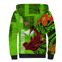 Personalised Hawaii Christmas Sherpa Hoodie Mele Kalikimaka Kakau Polynesian Shark Tattoo LT14 - Polynesian Pride