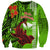 Personalised Hawaii Christmas Sweatshirt Mele Kalikimaka Kakau Polynesian Shark Tattoo LT14 Unisex Green - Polynesian Pride