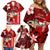 Personalised Hawaii Christmas Family Matching Off Shoulder Short Dress and Hawaiian Shirt Mele Kalikimaka Surfing Santa Claus LT14 - Polynesian Pride