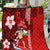 Personalised Hawaii Christmas Quilt Mele Kalikimaka Surfing Santa Claus LT14 Red - Polynesian Pride