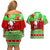 Personalised Hawaii Christmas Couples Matching Off Shoulder Short Dress and Hawaiian Shirt Mele Kalikimaka Hawaiian Santa Tropical Vibes LT14 - Polynesian Pride