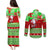 Personalised Hawaii Christmas Couples Matching Puletasi Dress and Long Sleeve Button Shirts Mele Kalikimaka Hawaiian Santa Tropical Vibes LT14 - Polynesian Pride