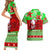 Personalised Hawaii Christmas Couples Matching Short Sleeve Bodycon Dress and Hawaiian Shirt Mele Kalikimaka Hawaiian Santa Tropical Vibes LT14 - Polynesian Pride