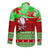 Personalised Hawaii Christmas Long Sleeve Button Shirt Mele Kalikimaka Hawaiian Santa Tropical Vibes LT14 - Polynesian Pride
