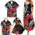 Personalized Mele Kalikimaka Hawaii Family Matching Summer Maxi Dress and Hawaiian Shirt I'iwi Bird With Ohia Lehua - Black Color