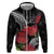 Personalized Mele Kalikimaka Hawaii Hoodie I'iwi Bird With Ohia Lehua - Black Color