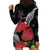 Personalized Mele Kalikimaka Hawaii Hoodie Dress I'iwi Bird With Ohia Lehua - Black Color