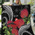 Personalized Mele Kalikimaka Hawaii Quilt I'iwi Bird With Ohia Lehua - Black Color