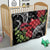 Personalized Mele Kalikimaka Hawaii Quilt I'iwi Bird With Ohia Lehua - Black Color