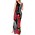 Personalized Mele Kalikimaka Hawaii Tank Maxi Dress I'iwi Bird With Ohia Lehua - Black Color