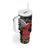 Personalized Mele Kalikimaka Hawaii Tumbler With Handle I'iwi Bird With Ohia Lehua - Black Color