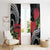 Personalized Mele Kalikimaka Hawaii Window Curtain I'iwi Bird With Ohia Lehua - Black Color