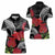 Personalized Mele Kalikimaka Hawaii Women Polo Shirt I'iwi Bird With Ohia Lehua - Black Color