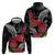 Personalized Mele Kalikimaka Hawaii Zip Hoodie I'iwi Bird With Ohia Lehua - Black Color