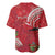 Personalized Mele Kalikimaka Hawaii Baseball Jersey I'iwi Bird With Ohia Lehua - Red Color