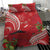 Personalized Mele Kalikimaka Hawaii Bedding Set I'iwi Bird With Ohia Lehua - Red Color