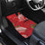 Personalized Mele Kalikimaka Hawaii Car Mats I'iwi Bird With Ohia Lehua - Red Color