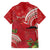 Personalized Mele Kalikimaka Hawaii Family Matching Long Sleeve Bodycon Dress and Hawaiian Shirt I'iwi Bird With Ohia Lehua - Red Color