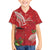 Personalized Mele Kalikimaka Hawaii Family Matching Off The Shoulder Long Sleeve Dress and Hawaiian Shirt I'iwi Bird With Ohia Lehua - Red Color