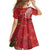 Personalized Mele Kalikimaka Hawaii Family Matching Off Shoulder Short Dress and Hawaiian Shirt I'iwi Bird With Ohia Lehua - Red Color