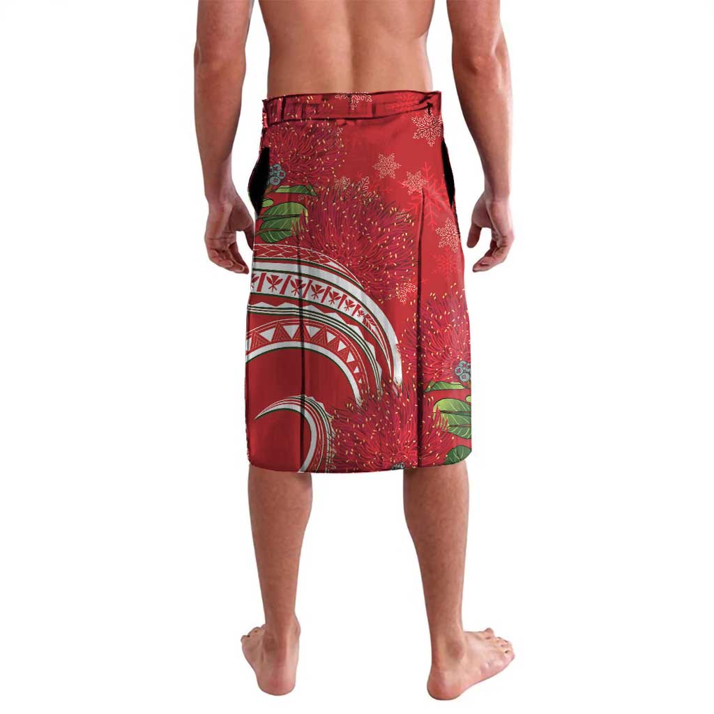 Personalized Mele Kalikimaka Hawaii Lavalava I'iwi Bird With Ohia Lehua - Red Color LT14 - Polynesian Pride