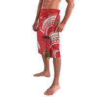 Personalized Mele Kalikimaka Hawaii Lavalava I'iwi Bird With Ohia Lehua - Red Color LT14 - Polynesian Pride