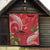 Personalized Mele Kalikimaka Hawaii Quilt I'iwi Bird With Ohia Lehua - Red Color