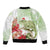 Pastel Green Hawaii Chameleon Christmas Bomber Jacket Mele Kalikimaka Kakau - Watercolor