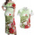 Pastel Green Hawaii Chameleon Christmas Couples Matching Off Shoulder Maxi Dress and Hawaiian Shirt Mele Kalikimaka Kakau - Watercolor