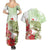 Pastel Green Hawaii Chameleon Christmas Couples Matching Summer Maxi Dress and Hawaiian Shirt Mele Kalikimaka Kakau - Watercolor