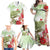 Pastel Green Hawaii Chameleon Christmas Family Matching Off Shoulder Maxi Dress and Hawaiian Shirt Mele Kalikimaka Kakau - Watercolor