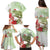 Pastel Green Hawaii Chameleon Christmas Family Matching Puletasi and Hawaiian Shirt Mele Kalikimaka Kakau - Watercolor