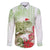 Pastel Green Hawaii Chameleon Christmas Family Matching Puletasi and Hawaiian Shirt Mele Kalikimaka Kakau - Watercolor