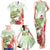 Pastel Green Hawaii Chameleon Christmas Family Matching Tank Maxi Dress and Hawaiian Shirt Mele Kalikimaka Kakau - Watercolor