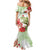 Pastel Green Hawaii Chameleon Christmas Mermaid Dress Mele Kalikimaka Kakau - Watercolor