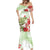 Pastel Green Hawaii Chameleon Christmas Mermaid Dress Mele Kalikimaka Kakau - Watercolor