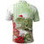 Pastel Green Hawaii Chameleon Christmas Polo Shirt Mele Kalikimaka Kakau - Watercolor