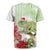 Pastel Green Hawaii Chameleon Christmas Rugby Jersey Mele Kalikimaka Kakau - Watercolor