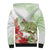 Pastel Green Hawaii Chameleon Christmas Sherpa Hoodie Mele Kalikimaka Kakau - Watercolor