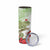 Pastel Green Hawaii Chameleon Christmas Skinny Tumbler Mele Kalikimaka Kakau - Watercolor